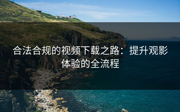 合法合规的视频下载之路：提升观影体验的全流程