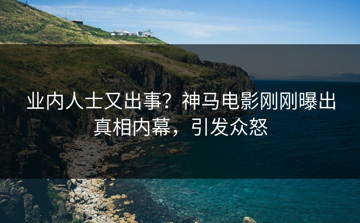 业内人士又出事？神马电影刚刚曝出真相内幕，引发众怒