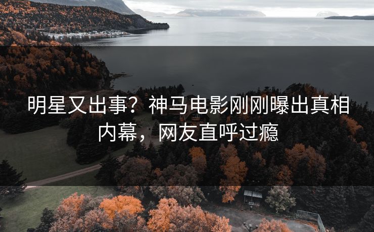 明星又出事？神马电影刚刚曝出真相内幕，网友直呼过瘾